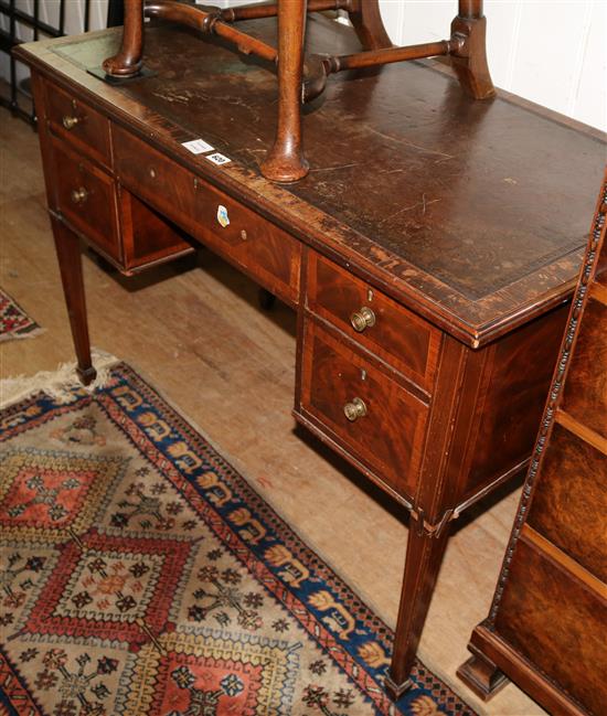 George II style banded mahogany writing table